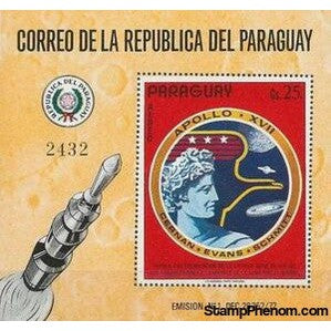 Paraguay 1973 Apollo 17 Moon Mission