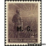 Argentina 1911 Agricultural workman, ovpt. “M.G.”