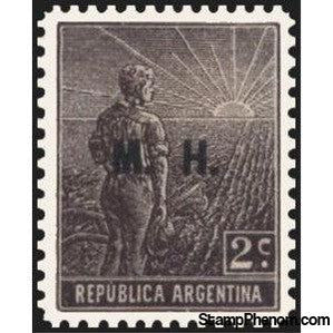 Argentina 1911 Agricultural workman, ovpt. “M.H.”