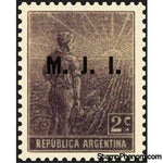 Argentina 1911 Agricultural workman, ovpt. "M.J.I."