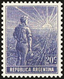Argentina 1911 Agricultural workman - perf. 13¼x12½-Argentina-StampPhenom