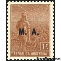 Argentina 1912 Agricultural workman, ovpt. “M.A.”