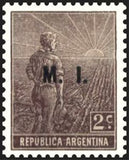 Argentina 1912 Agricultural workman, ovpt. "M.I."