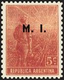 Argentina 1912 Agricultural workman, ovpt. "M.I."