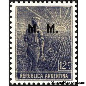 Argentina 1912 Agricultural workman, ovpt. “M.M.”