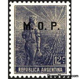 Argentina 1912 Agricultural workman, ovpt. “M.O.P.”