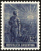 Argentina 1912 Agricultural workman - perf. 13¼