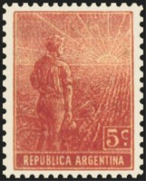 Argentina 1912 Agricultural workman - perf. 13¼