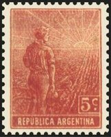 Argentina 1912 Agricultural workman - perf. 13¼x12½