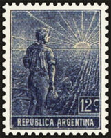 Argentina 1912 Agricultural workman - perf. 13¼x12½