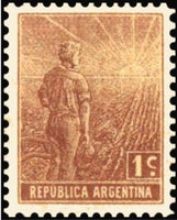 Argentina 1912 Agricultural workman - perf. 13¼x12½