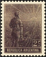 Argentina 1912 Agricultural workman - perf. 13¼x12½