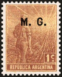 Argentina 1915 Agricultural workman, ovpt. "M.G."