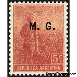 Argentina 1915 Agricultural workman, ovpt. "M.G."