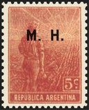 Argentina 1915 Agricultural workman, ovpt. “M.H.”