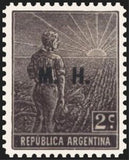 Argentina 1915 Agricultural workman, ovpt. “M.H.”