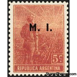 Argentina 1915 Agricultural workman, ovpt. "M.I."