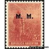 Argentina 1915 Agricultural workman, ovpt. "M.M."