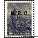 Argentina 1915 Agricultural workman, ovpt. “M.R.C..”