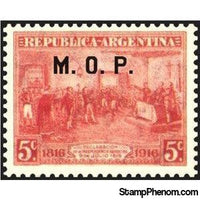 Argentina 1916 Centenary of Declaration of Independence, ovpt. “M.O.P.”