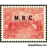 Argentina 1916 Centenary of Declaration of Independence, ovpt. “M.R.C.”