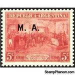 Argentina 1916 Centenary of Declaration of Indipendence, ovpt. “M.A.”