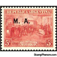 Argentina 1916 Centenary of Declaration of Indipendence, ovpt. “M.A.”