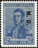 Argentina 1916 Centenary of Declaration of Indipendence, ovpt. "M.G."