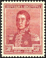 Argentina 1916 José Francisco de San Martín (1778-1850)