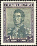 Argentina 1916 José Francisco de San Martín (1778-1850)