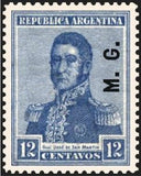 Argentina 1917 Josè Francisco de San Martin (1778-1850), ovpt. “M.G.”