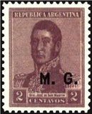 Argentina 1917 Josè Francisco de San Martin, ovpt. “M.G.”