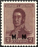 Argentina 1917 Josè Francisco de San Martin, ovpt. “M.M.”