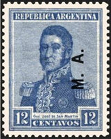 Argentina 1918 José Francisco de San Martín (1778-1850), ovpt. "M.A."