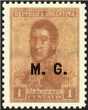 Argentina 1918 José Francisco de San Martín (1778-1850), ovpt. "M.G."