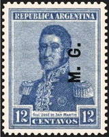 Argentina 1918 José Francisco de San Martín (1778-1850), ovpt. "M.G."