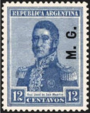 Argentina 1918 José Francisco de San Martín (1778-1850), ovpt. "M.G."