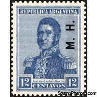 Argentina 1918 José Francisco de San Martín (1778-1850), ovpt. "M.H."