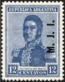 Argentina 1918 José Francisco de San Martín (1778-1850), ovpt. " M.J.I."