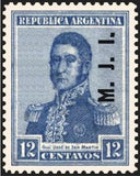 Argentina 1918 José Francisco de San Martín (1778-1850), ovpt. " M.J.I."