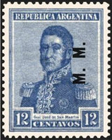 Argentina 1918 Josè Francisco de San Martin (1778-1850), ovpt. “M.M.”