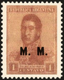 Argentina 1918 Josè Francisco de San Martin (1778-1850), ovpt. “M.M.”