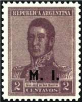 Argentina 1920 José Francisco de San Martín (1778-1850) (overprint "M.I.")