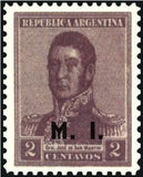 Argentina 1920 José Francisco de San Martín (1778-1850) (overprint "M.I.")