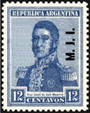 Argentina 1920 José Francisco de San Martín (1778-1850), ovpt. " M.J.I."