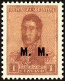 Argentina 1920 Josè Francisco de San Martin (1778-1850), ovpt. “M.M.”