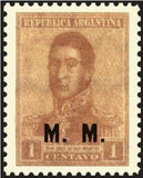 Argentina 1920 Josè Francisco de San Martin (1778-1850), ovpt. “M.M.”