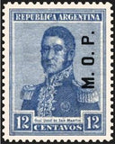 Argentina 1920 José Francisco de San Martin (1778-1850), ovpt. "M.O.P."