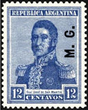 Argentina 1920 José Francisxco de San Martin (1778-1850), ovpt. "M.G."