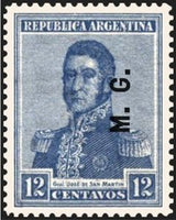 Argentina 1920 José Francisxco de San Martin (1778-1850), ovpt. "M.G."